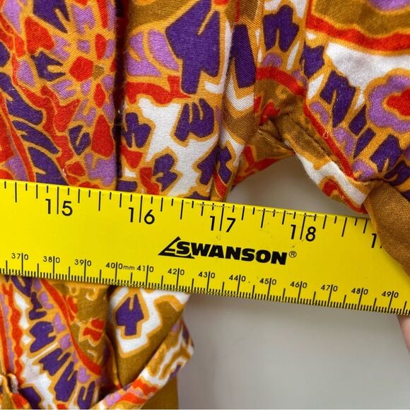 Rachel Zoe Women's Floral Kimono Robe Size S Mustard Boho Chic - Picture 7 of 9